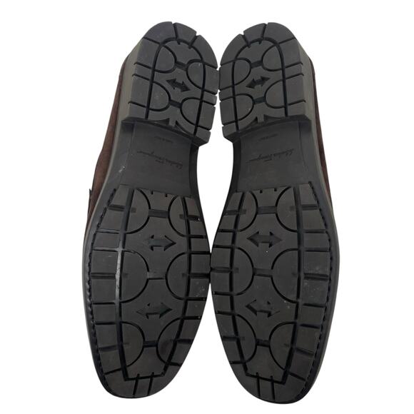 Salvatore Ferragamo Master Gancini Bit Suede Loafer Brown Size 10EE/ US 11 - Picture 11 of 15